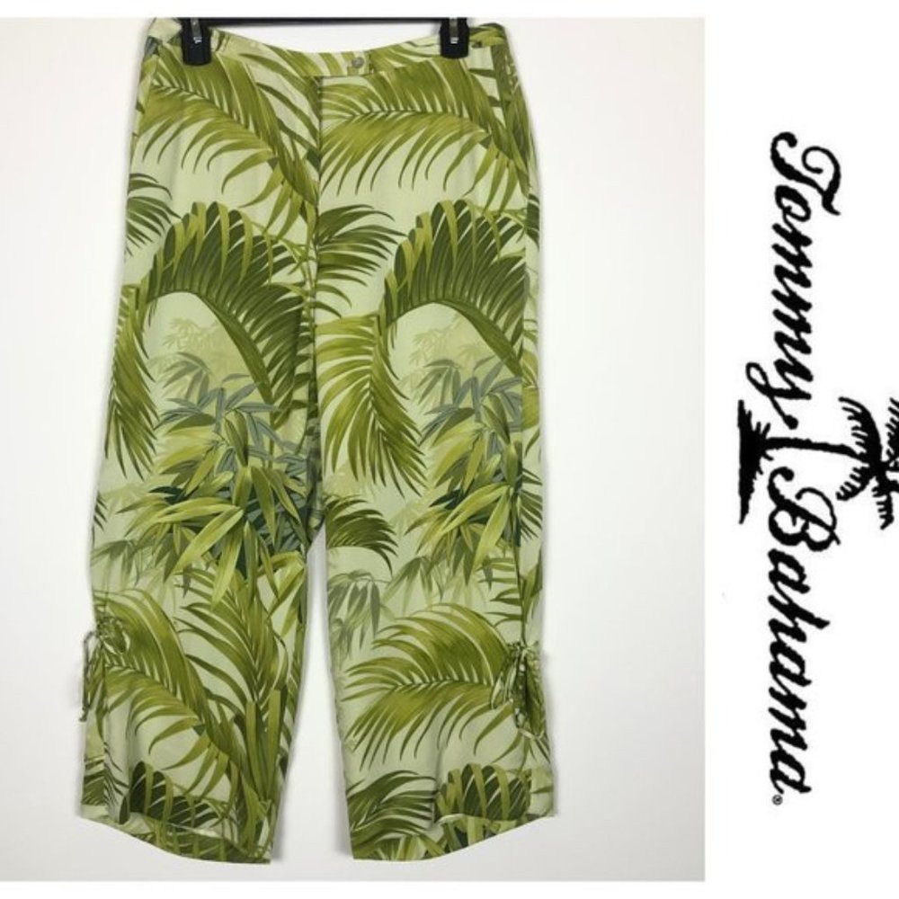 Tommy Bahama Silk Palm Tropical Tie Wide Pants 12